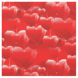 Tissu ballons rouges