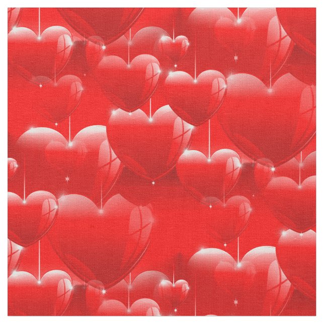 Tissu ballons rouges (Fermer)