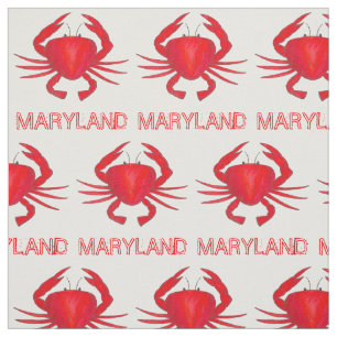 Tissu Baltimore Maryland Red Hard Shell Bay Crabal
