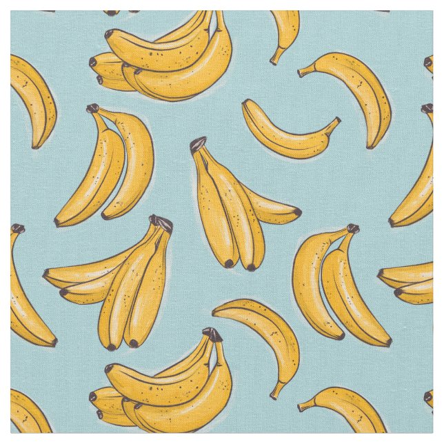 Tissu Bananes aquarelle  (Fermer)