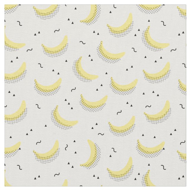 Tissu Bananes géométriques (Fermer)