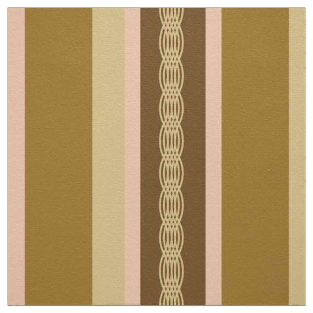 Tissu Bande d'auvent du milieu du siècle - bronzage et p (Échantillon)
