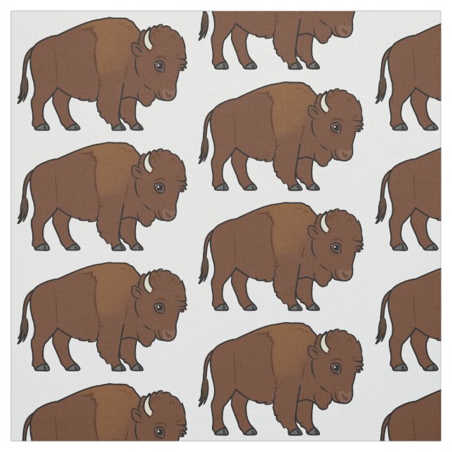 Tissu Bande dessinée de bison (Échantillon)