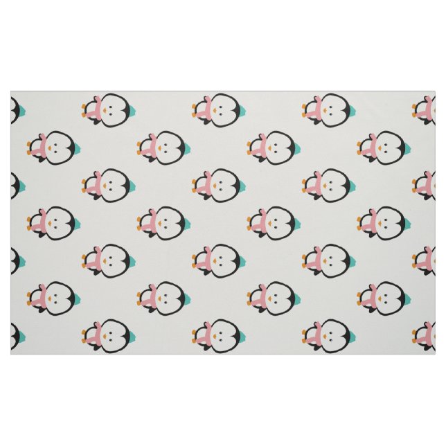 Tissu Bande dessinée mignonne de pingouin (Fat Quarter)