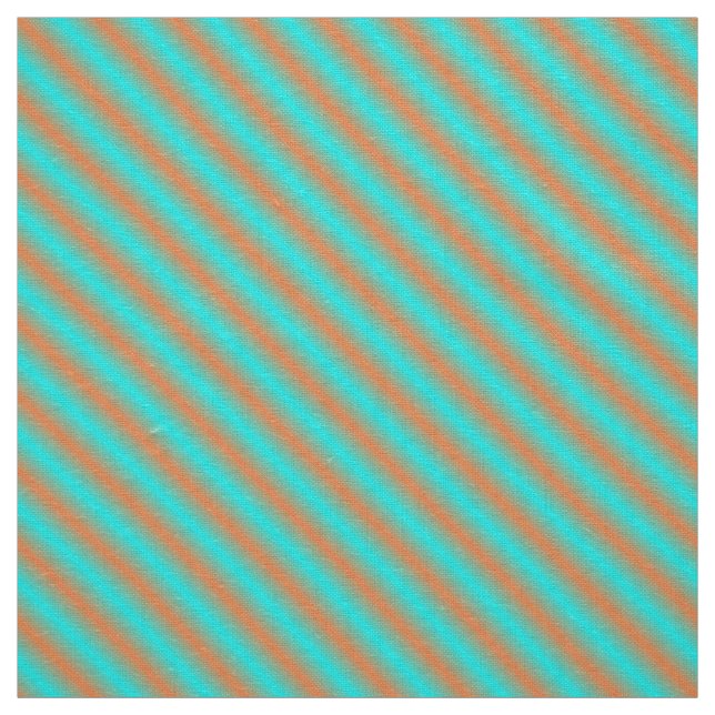 Tissu Bande diagonale bleue et orange (Échantillon)