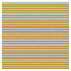Tissu Bande dorée foncée et rayures grises
