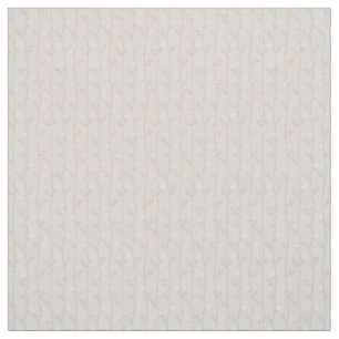 Tissu Bande florale verticale neutre Beige et blanc