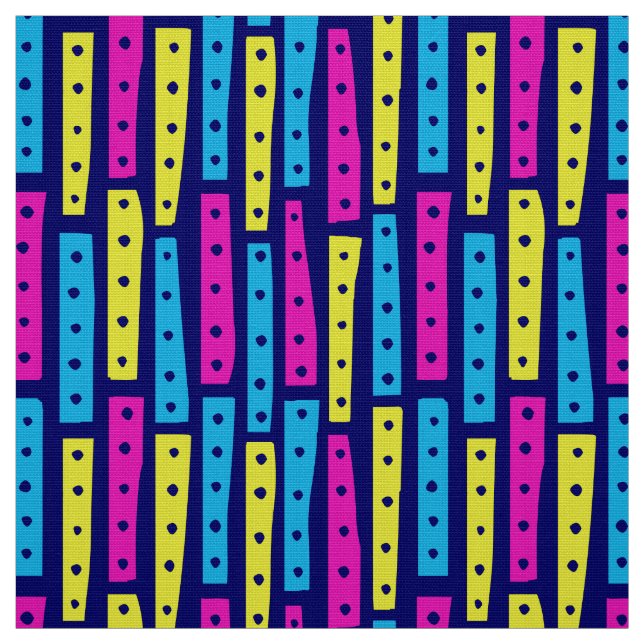 Tissu Bandes Abstraites verticales - Couleurs 02 sur Ble (Échantillon)