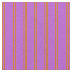 Tissu Bandes colorées au chocolat et à l'orchidée