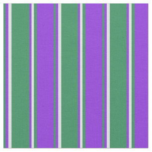 Tissu Bandes couleur vert mer, violet et lavande