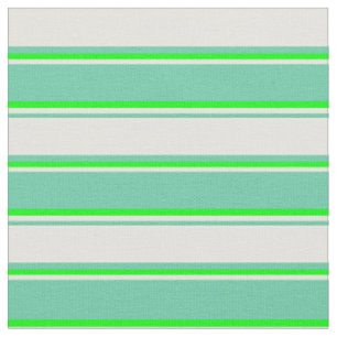Tissu Bandes de couleur Aquamarine, Jaune clair et Lime