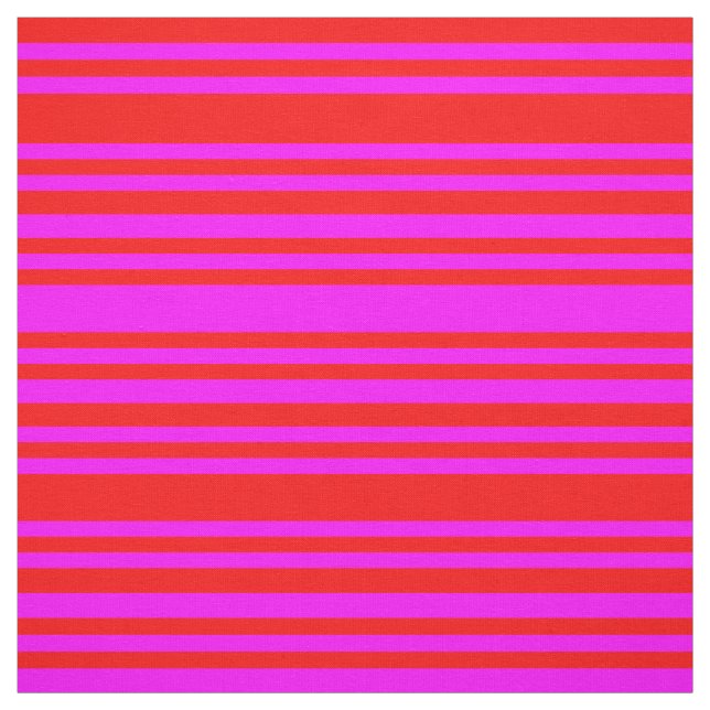 Tissu Bandes de couleur rouge et Fuchsia (Échantillon)