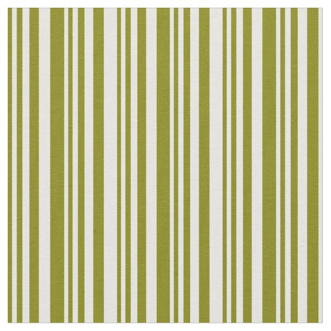 Tissu Bandes de couleur verte et blanche (Fermer)