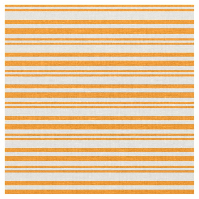 Tissu Bandes de crème orange foncée et de menthe (Fermer)