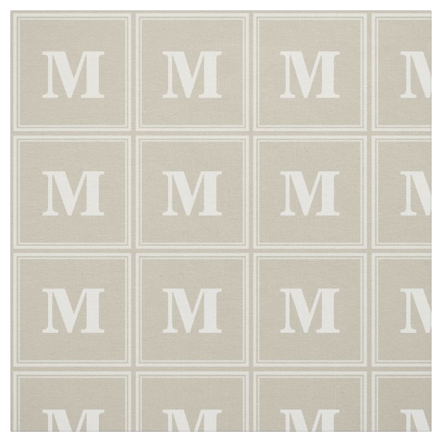 Tissu Bandes de grès monogramme (Échantillon)