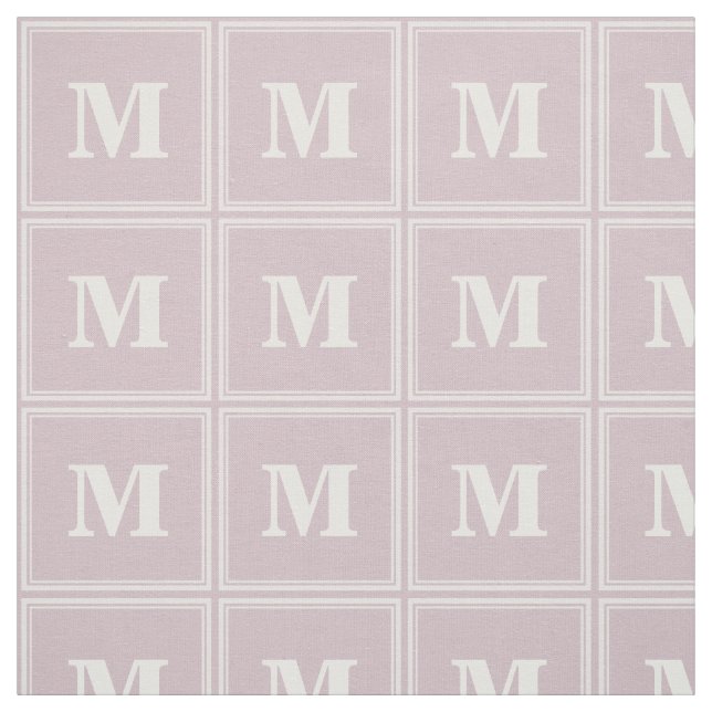 Tissu Bandes de quartz roses monogrammes (Échantillon)
