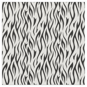 Tissu Bandes de tigres noir et blanc