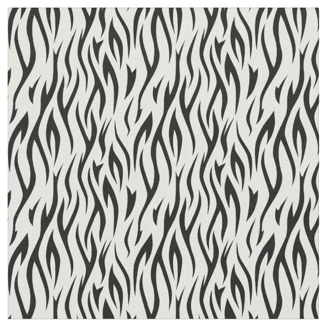Tissu Bandes de tigres noir et blanc (Fermer)
