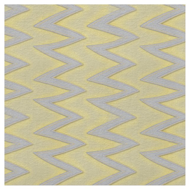 Tissu Bandes de zigzag gris et jaune (Fermer)