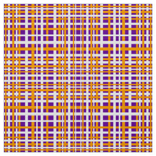 Tissu Bandes d'entrelacement violet et orange