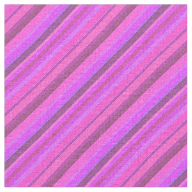 Tissu Bandes diagonales roses (Fermer)