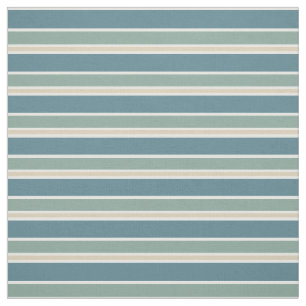 Tissu Bandes du milieu du siècle rétro Ocean Green