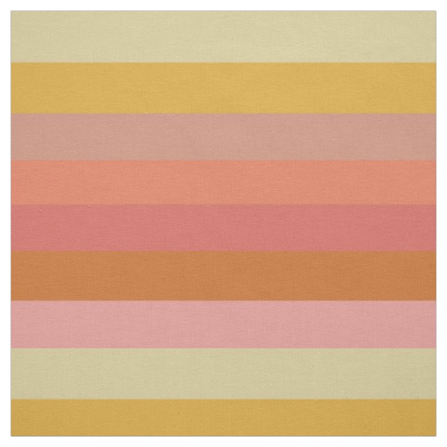 Tissu Bandes géométriques chaudes orange et jaune (Échantillon)