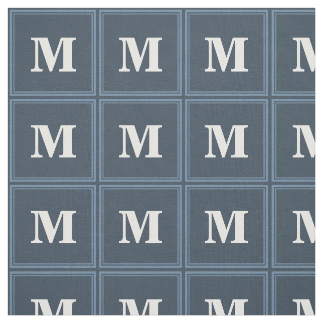 Tissu Bandes gris monogramme (Échantillon)