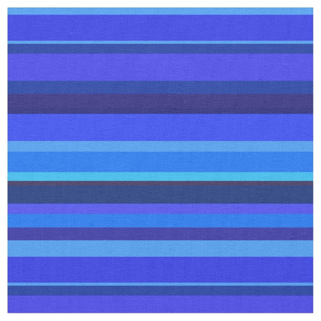 Tissu Bandes horizontales bleues (Fermer)