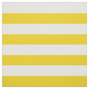 Tissu Bandes Jaunes, Blancs, Motif rayé