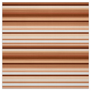 Tissu Bandes mélangées, Brown, Tan et Crème