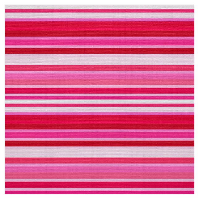 Tissu Bandes mélangées, Fuchsia, Maroon et rose  (Échantillon)