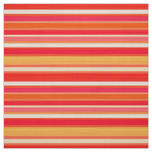 Tissu Bandes mélangées, Tons de Corail Orange