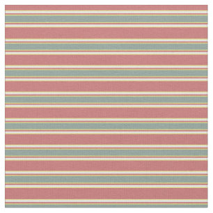 Tissu Bandes modernes du milieu du siècle l Bourgogne Tu