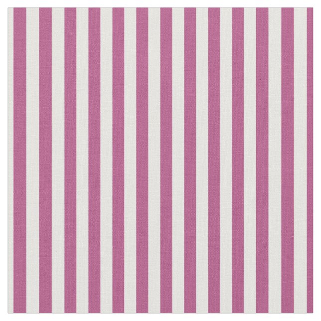 Tissu Bandes Mulberry rose et blanche (Fermer)