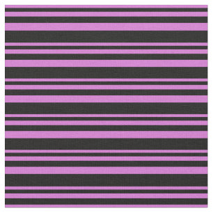 Tissu Bandes orchidées et noires
