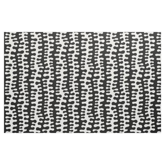 Tissu Bandes organiques - Noir (Fat Quarter)