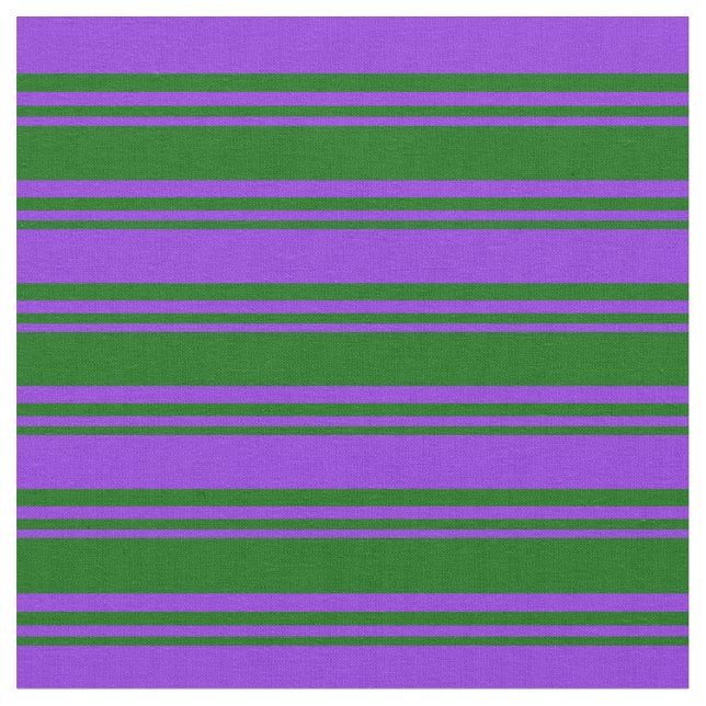 Tissu Bandes vert foncé et violette (Fermer)