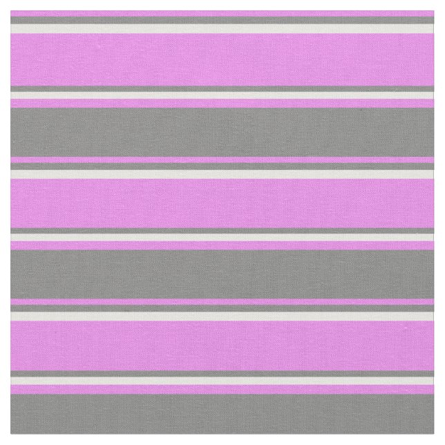 Tissu Bandes violettes, grises et blanches (Fermer)