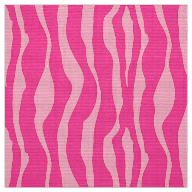 Tissu Bandes zébrées - Fuchsia et rose pâle (Échantillon)