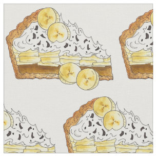 Tissu Banoffe Banana Toffee Pie Slice UK British Food