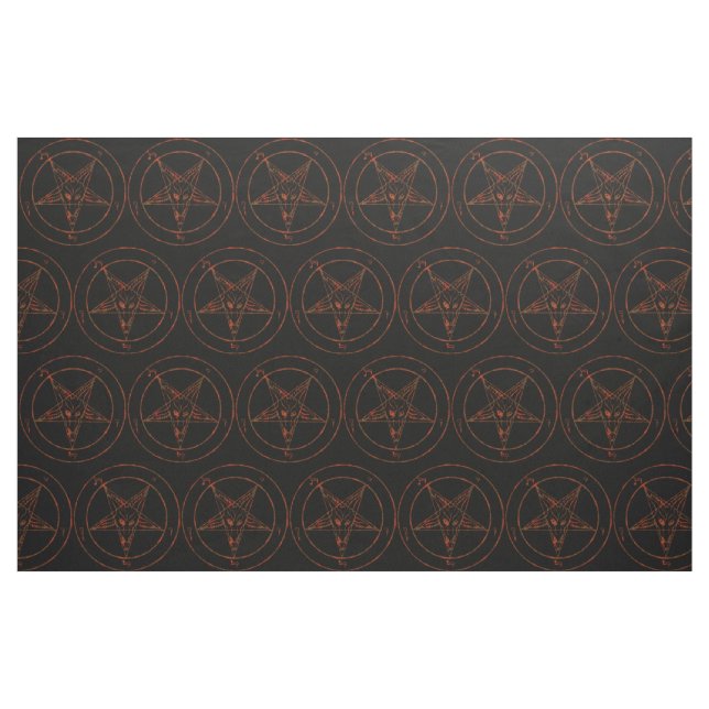 Tissu Baphomet en fer rouillé Démon Goth Fabric (Fat Quarter)