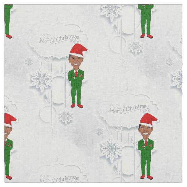 tissu barack obama père Noël (Fermer)