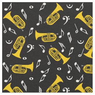 Tissu Baritones Bass Clef Music Notes