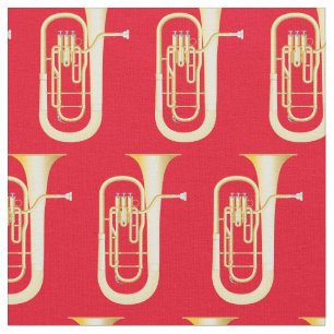 Tissu Baritones Musique Musicien Salle Décor Rouge