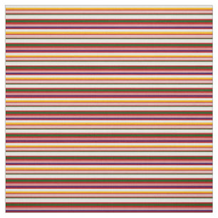 Tissu Barres de bonbons horizontales (petite échelle)