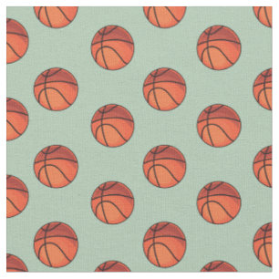 Tissu Basket-ball sur Sage Green