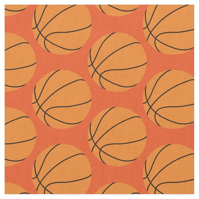 Tissu Basket Balls Sports Orange (Fermer)