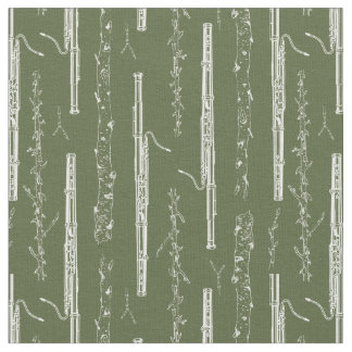 Tissu Bassoon Instrument Music Orchestre Band Green