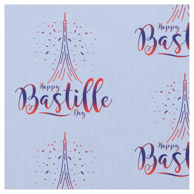 Tissu Bastille Day French Tour Eiffel Fabric (Fermer)